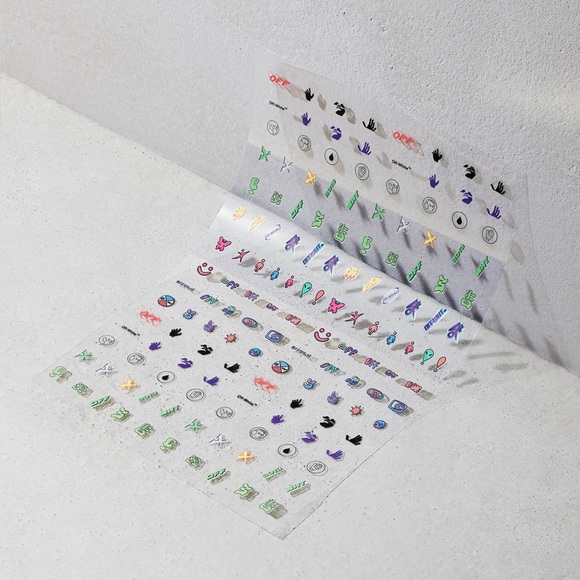 Off-White “Paperwork” Graphic Nail Adhesive